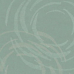 Galerie Wallcoverings Product Code 59123 - Merino Wallpaper Collection - Green Blue Silver Colours - Large Circle Motif Design