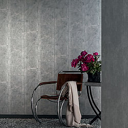 Galerie Wallcoverings Product Code 59334 - Loft Wallpaper Collection - Silver Grey Colours - Metallic Tile Design