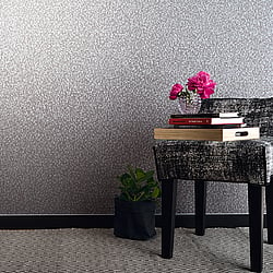 Galerie Wallcoverings Product Code 59348 - Loft Wallpaper Collection - Black Grey Silver Colours - Metallic Mini Mosaic Design