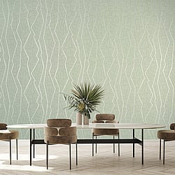 Galerie Wallcoverings Product Code 64637 - Slow Living Wallpaper Collection - Green Silver  Colours - Connection Wasabi Green Design