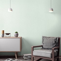 Galerie Wallcoverings Product Code 64668 - Slow Living Wallpaper Collection - Teal Blue Gold  Colours - Balance Frost Mint Design