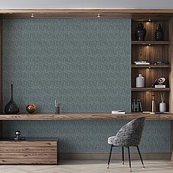 Galerie Wallcoverings Product Code 65009 - Feel Wallpaper Collection - Grey Blue Silver  Colours - Greek Tile Design