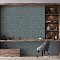 Galerie Wallcoverings Product Code 65009 - Feel Wallpaper Collection - Grey Blue Silver  Colours - Greek Tile Design