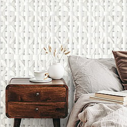 Galerie Wallcoverings Product Code 65338 - Pepper Wallpaper Collection - Sea Salt Colours - Octagonal Honeycomb Design