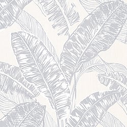 Galerie Wallcoverings Product Code 6769-10 - Imagine Wallpaper Collection - Greige Colours - Tropical Leaf Print Design