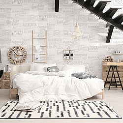 Galerie Wallcoverings Product Code 6815-10 - Home Wallpaper Collection - White Colours - Graphic Modern Design
