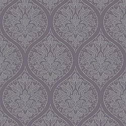 Galerie Wallcoverings Product Code 7008 - Emporium Wallpaper Collection - Purple Silver Colours - Emporium Ogee Design