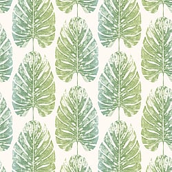 Galerie Wallcoverings Product Code 7326 - Evergreen Wallpaper Collection - Green Turquoise Colours - Leaf Stripe Design