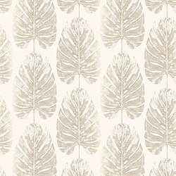 Galerie Wallcoverings Product Code 7327 - Evergreen Wallpaper Collection - Beige Colours - Leaf Stripe Design