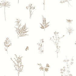 Galerie Wallcoverings Product Code 7340 - Evergreen Wallpaper Collection - Taupe Colours - Botanical Design