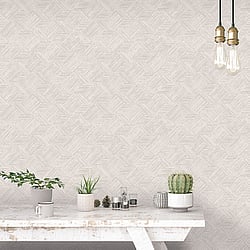 Galerie Wallcoverings Product Code 7359 - Evergreen Wallpaper Collection - Light Grey Colours - Grassy Tile Design