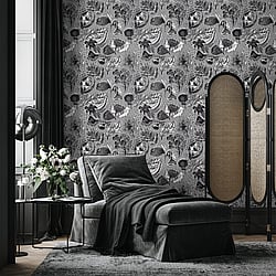 Galerie Wallcoverings Product Code 81335 - Pepper Wallpaper Collection - Black Cumin Colours - Wild Garden Design