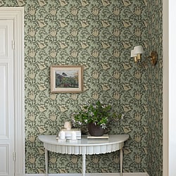 Galerie Wallcoverings Product Code 82004 - Hidden Treasures Wallpaper Collection - Green yellow Colours - Anemone Design