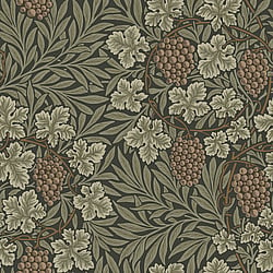 Galerie Wallcoverings Product Code 82020 - Hidden Treasures Wallpaper Collection - Black green Colours - Vine Design