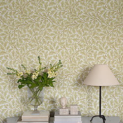 Galerie Wallcoverings Product Code 82027 - Hidden Treasures Wallpaper Collection - Yellow  Colours - Oak Tree Design