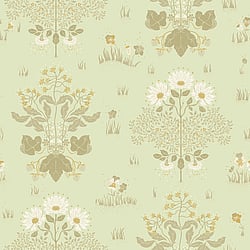 Galerie Wallcoverings Product Code 83134 - Hjarterum Wallpaper Collection - Light green Colours - Edla Design