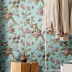 Galerie Wallcoverings Product Code 84002 - Cottage Chic Wallpaper Collection - Light Blue Colours - Ramo Edra Design