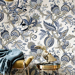 Galerie Wallcoverings Product Code 84040 - Cottage Chic Wallpaper Collection - Blue Colours - Jacobino Edra Design