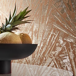 Galerie Wallcoverings Product Code 91937 - Energy Wallpaper Collection - Red, Gold Colours - Fan Palm Design