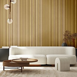 Galerie Wallcoverings Product Code 91950 - Energy Wallpaper Collection - Brown, Gold Colours - Silk Wave Design