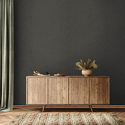 Galerie Wallcoverings Product Code 95073 - Air Wallpaper Collection - Black Colours - An industrial distressed wallpaper, perfect for adding that cool contemporary look to any room. Inspired by rustic architecture found in old Italian piazzas, this design is reminiscent of worn plaster set against a textural background, enhanced by a subtle mottled scratch effect. Perfect for use as either a feature design or on all four walls for a statement interior and is shown here in a fabulous brown-black tone. Design