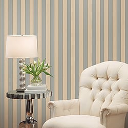 Galerie Wallcoverings Product Code 95214 - Ornamenta 2 Wallpaper Collection - Blue Colours - Classic Stripe Design