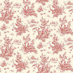 Galerie Wallcoverings Product Code AB27657 - Abby Rose 3 Wallpaper Collection - Red Ochre Colours - Toile Design