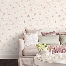 Galerie Wallcoverings Product Code AB27661 - Abby Rose 3 Wallpaper Collection - Soft Pink Green Cream Colours - Morning Dew Design