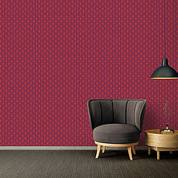 Galerie Wallcoverings Product Code AC60018 - Absolutely Chic Wallpaper Collection - Orange Red Lilac Colours - Art Deco Style Geometric Motif Design