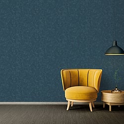 Galerie Wallcoverings Product Code AC60034 - Absolutely Chic Wallpaper Collection - Blue Grey Metallic Colours - Distressed Geometric Texture Design