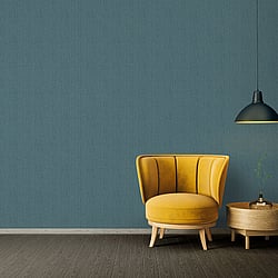Galerie Wallcoverings Product Code AC60037 - Absolutely Chic Wallpaper Collection - Blue Metallic Colours - Hessian Effect Texture Design