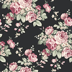 Galerie Wallcoverings Product Code AF37700 - Abby Rose 4 Wallpaper Collection - Black Plum Pink Colours - Grand Floral Design
