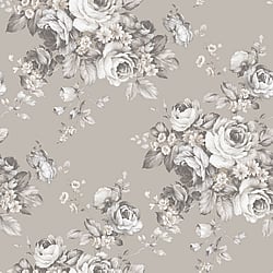 Galerie Wallcoverings Product Code AF37701 - Abby Rose 4 Wallpaper Collection - Grey Black Colours - Grand Floral Design