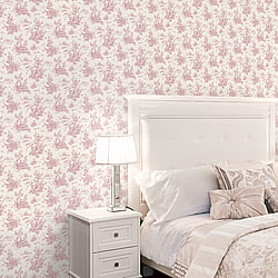 Galerie Wallcoverings Product Code AF37705 - Abby Rose 4 Wallpaper Collection - Plum Cream Colours - Toile Design