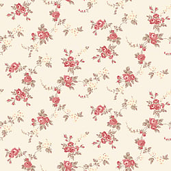 Galerie Wallcoverings Product Code AF37708 - Abby Rose 4 Wallpaper Collection - Red Cream Green Colours - Chic Rose Design