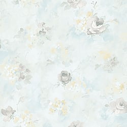 Galerie Wallcoverings Product Code AF37709 - Abby Rose 4 Wallpaper Collection - Turquoise Grey Cream Colours - Morning Dew Design