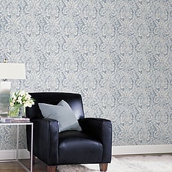 Galerie Wallcoverings Product Code AF37714 - Abby Rose 4 Wallpaper Collection - Blue Grey Colours - Valentine Damask Design