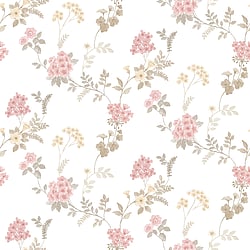 Galerie Wallcoverings Product Code AF37732 - Abby Rose 4 Wallpaper Collection - Pink Khaki Grey Colours - Fern Floral Design