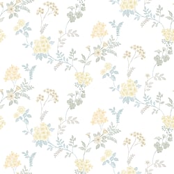 Galerie Wallcoverings Product Code AF37733 - Abby Rose 4 Wallpaper Collection - Yellow Turquoise Colours - Fern Floral Design