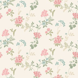 Galerie Wallcoverings Product Code AF37734 - Abby Rose 4 Wallpaper Collection - Pink Green Blue Colours - Fern Floral Design