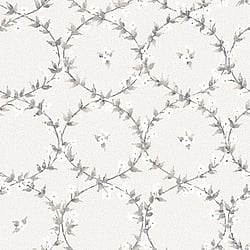 Galerie Wallcoverings Product Code AF37744 - Abby Rose 4 Wallpaper Collection - Light Grey Black Colours - Floral Laurel Design