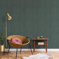 Galerie Wallcoverings Product Code BL22711 - Botanica Wallpaper Collection - Dark Green Colours - Small Weave Plain Design