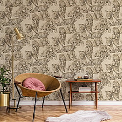 Galerie Wallcoverings Product Code BL22721 - Botanica Wallpaper Collection - Beige Colours - Leopard Design