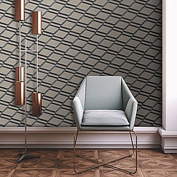 Galerie Wallcoverings Product Code BL22733 - Botanica Wallpaper Collection - Taupe Colours - Chain Link Design