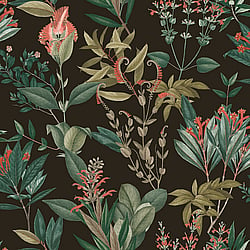 Galerie Wallcoverings Product Code BL22745 - Botanica Wallpaper Collection - Black Colours - Mystic Floral Design