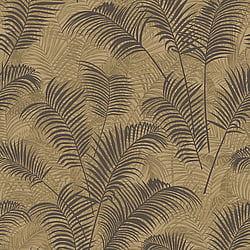 Galerie Wallcoverings Product Code BL22761 - Botanica Wallpaper Collection - Yellow Gold Dark Brown Colours - Tropical Leaves Design