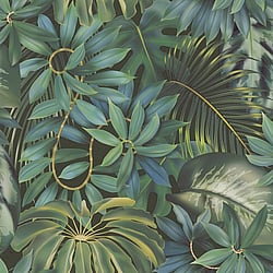 Galerie Wallcoverings Product Code BW51020 - Blooming Wild Wallpaper Collection - Yellow Green Colours - Tropical Leaf Motif Design