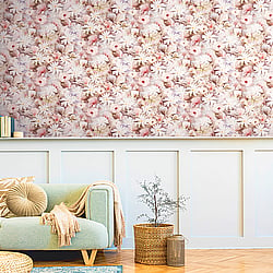Galerie Wallcoverings Product Code BW51029 - Blooming Wild Wallpaper Collection - Pink Lilac White Colours - Romantic Daisy Motif Design