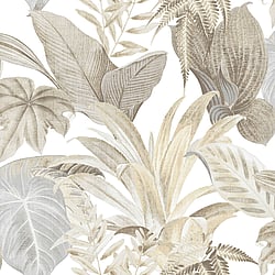 Galerie Wallcoverings Product Code CM27014 - Botanica Wallpaper Collection - Cream Grey Colours - Bali Foliage Design