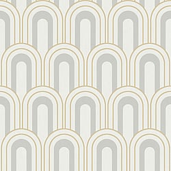 Galerie Wallcoverings Product Code CM27031 - Botanica Wallpaper Collection - Grey Yellow Colours - Retro Arch Design